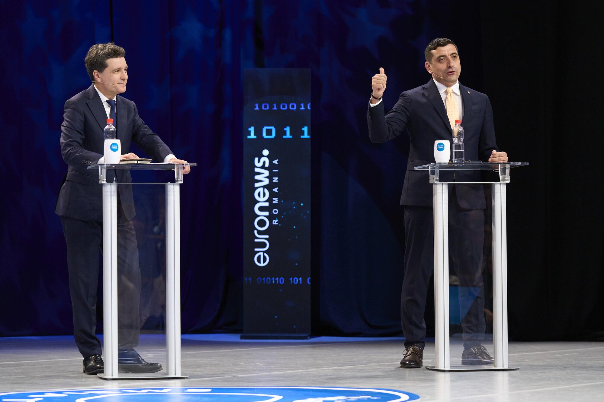 Nicusor Dan y George Simion